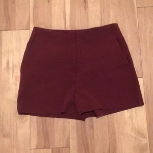Forever21 Maroon Dress Shorts